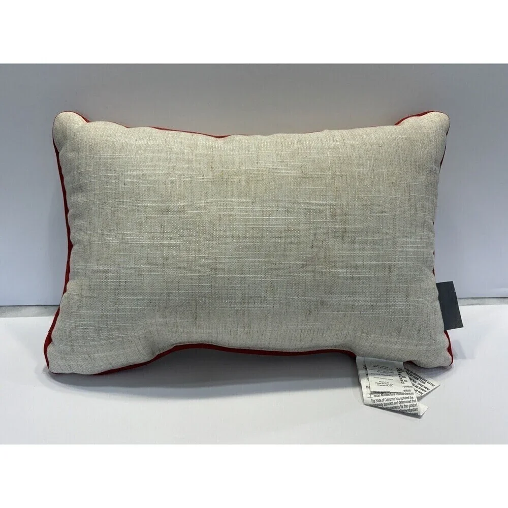 Pillow Perfect Holiday Cardinal Christmas Rectangular Linen Blend Pillow 17